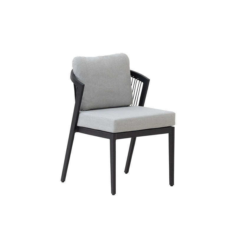 Isla 9 Piece Outdoor Dining Setting - Light Grey/Black