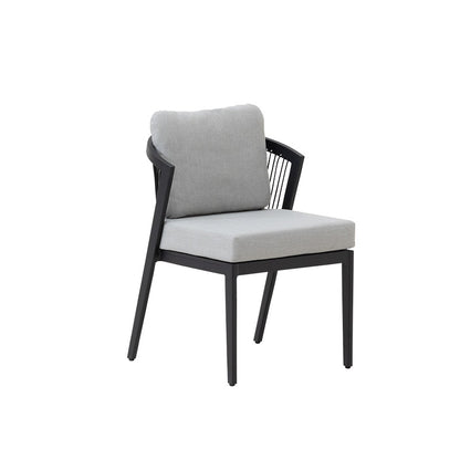 Isla 9 Piece Outdoor Dining Setting - Light Grey/Black