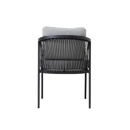 Isla 9 Piece Outdoor Dining Setting - Light Grey/Black