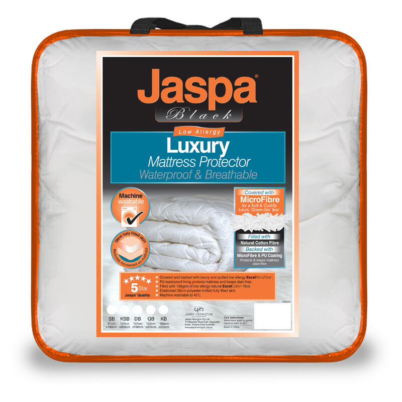 Jaspa Black Luxury Waterproof Mattress Protector - Queen