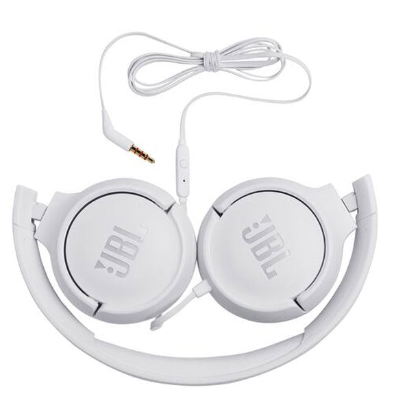 JBL Tune 500 Wired On Ear Headphones - White