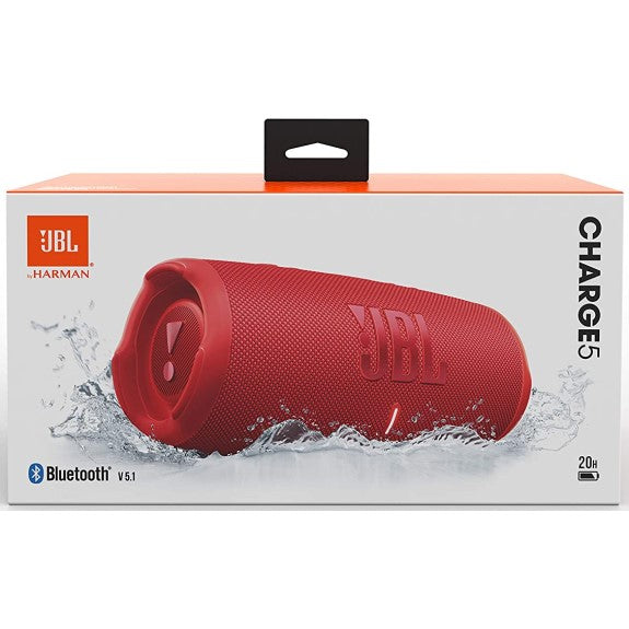JBL Charge 5 Portable Bluetooth Speaker - Red