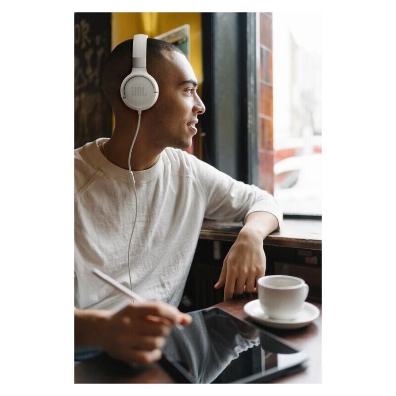 JBL Tune 520C Wired On-Ear Headphones with USB-C Plug - White