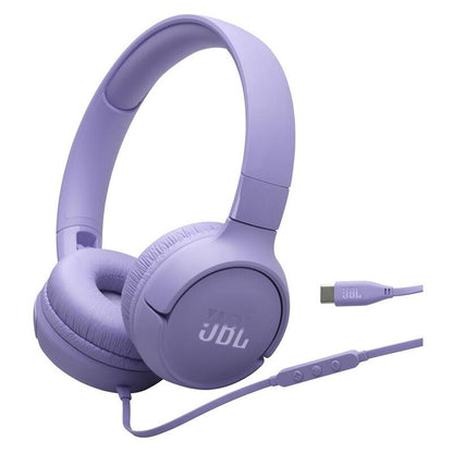JBL Tune 520C Wired On-Ear Headphones with USB-C Plug - Purple