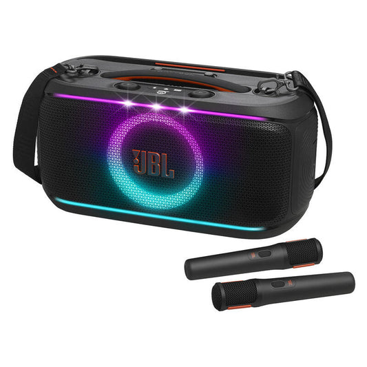 JBL PartyBox On The Go 2 Plus with EasySing AI Karaoke Mics