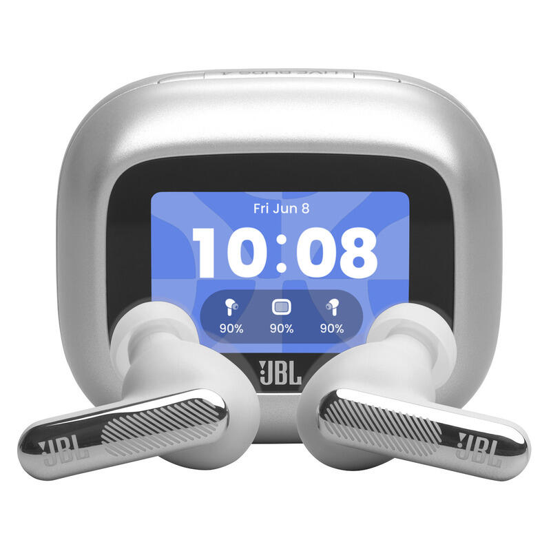 JBL Live Beam 4 TWS Adaptive Noise Cancelling Earbuds - Silver