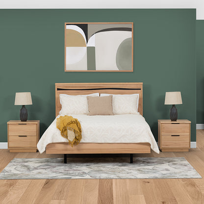 Kaitlyn Timber Queen Bed with Live Edge - Mountain Ash