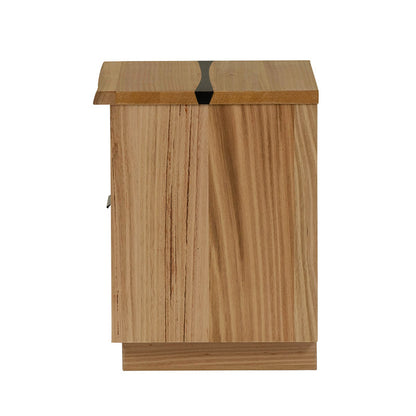 Kaitlyn 2 Drawer Bedside Table with Live Edge - Mountain Ash