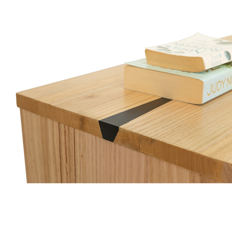 Kaitlyn 2 Drawer Bedside Table with Live Edge - Mountain Ash