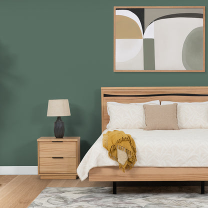 Kaitlyn 2 Drawer Bedside Table with Live Edge - Mountain Ash