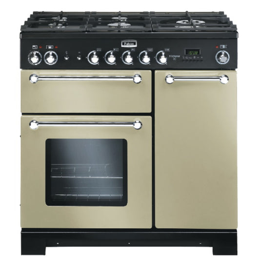 Falcon Kitchener 90cm Dual Fuel Cooker - Cream & Chrome