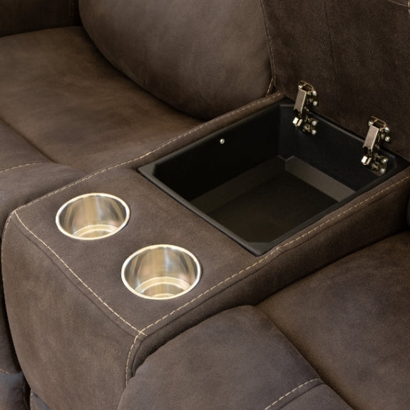 Theorem Kennington 2 Seater Lift & Recline Fabric Armchair - Gun Metal