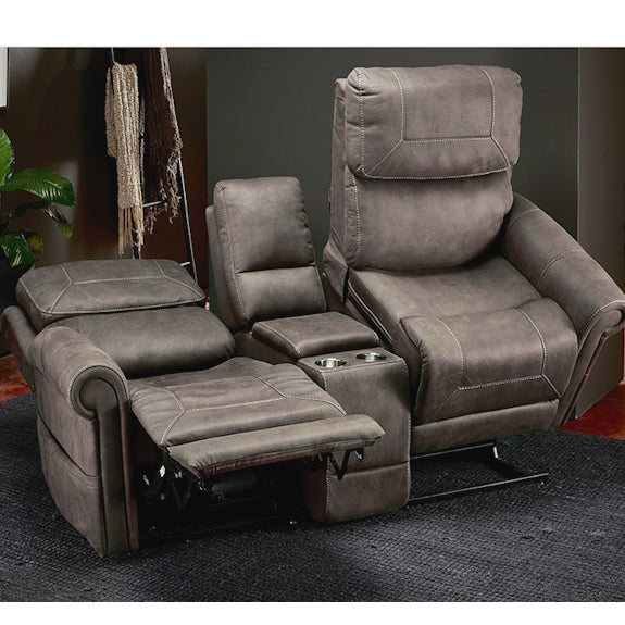 Theorem Kennington 2 Seater Lift & Recline Fabric Armchair - Gun Metal