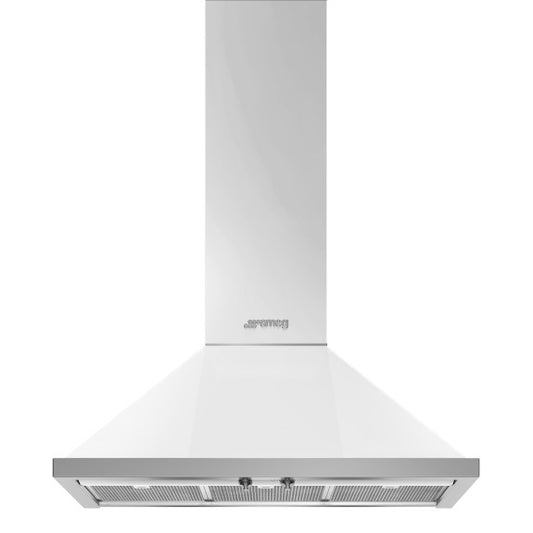 Smeg Portofino 90cm Wallmount Canopy Rangehood - White