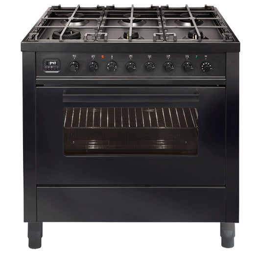 ILVE Pro-Line 90cm Dual Fuel Freestanding Cooker - Matte Graphite