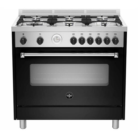 La Germania 90cm 6-Burners Gas Oven Electric Grill - Black