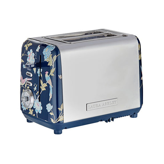 Laura Ashley Elvenden 2 Slice Toaster - Blue/Silver