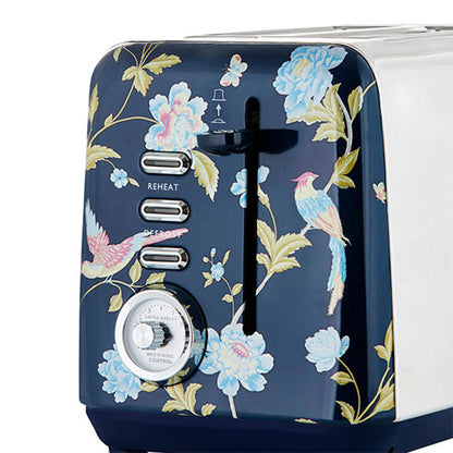 Laura Ashley Elvenden 2 Slice Toaster - Blue/Silver
