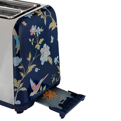 Laura Ashley Elvenden 2 Slice Toaster - Blue/Silver