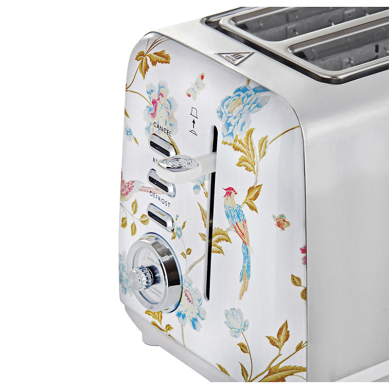 Laura Ashley Elvenden 2 Slice Toaster - White/Silver