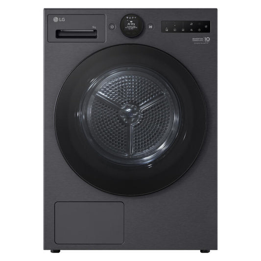 LG 9kg AI Heat Pump Condenser Dryer - Matte Black (Series 9)