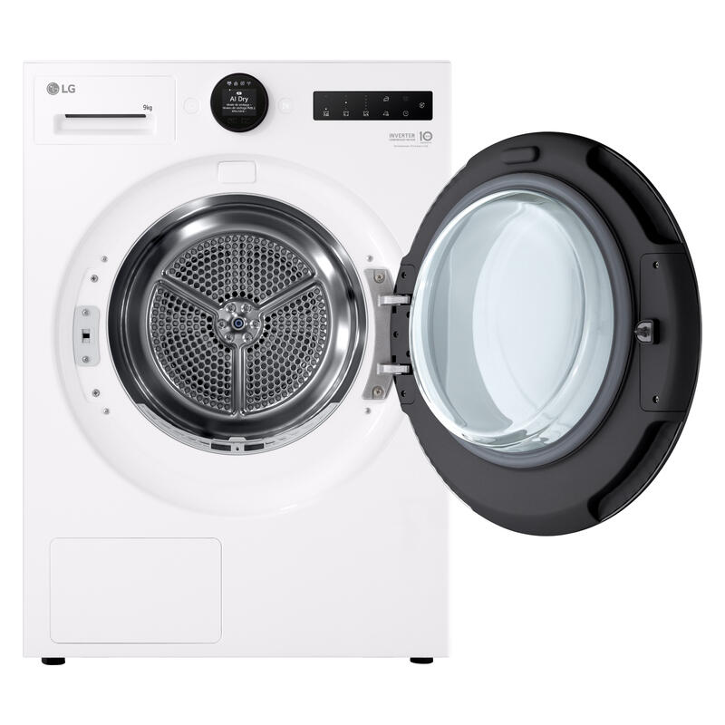 LG 9kg AI Heat Pump Condenser Dryer - White (Series 9)