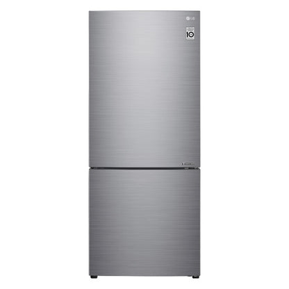 LG 420L Bottom Mount Fridge Freezer - Stainless Steel