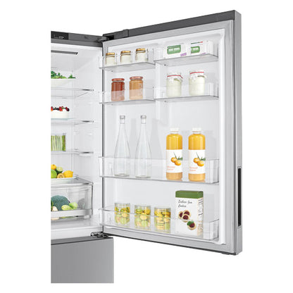 LG 420L Bottom Mount Fridge Freezer - Stainless Steel