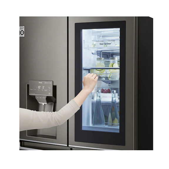 LG 637 Litre InstaView French Door Refrigerator - Black Stainless
