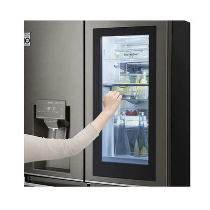 LG 637 Litre InstaView French Door Refrigerator - Black Stainless
