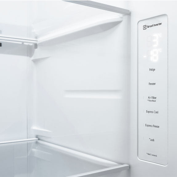 LG 655 Litre Side by Side Refrigerator - Matte Black