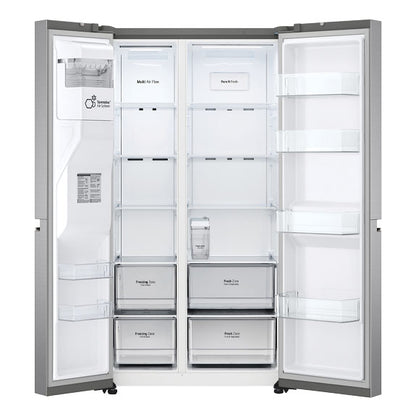 LG 635 Litre Side-By-Side Refrigerator - Stainless Steel