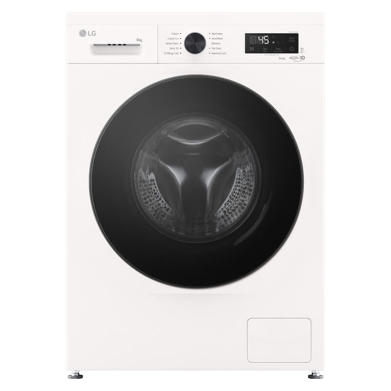 LG 8kg Front Load Washing Machine (Series 1) - Essence White