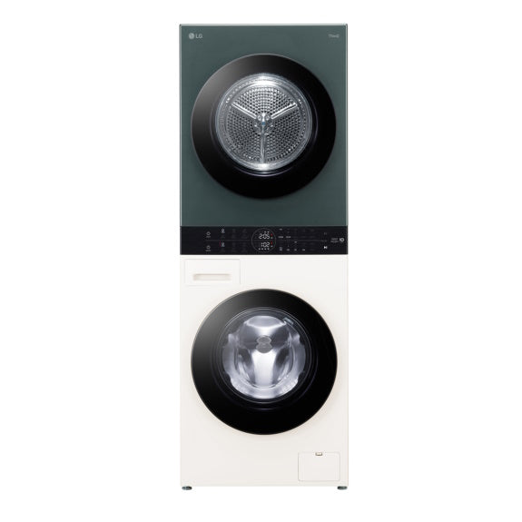 LG 12kg/9kg WashTower All-In-One Stacked Washer Dryer - White/Forest Green