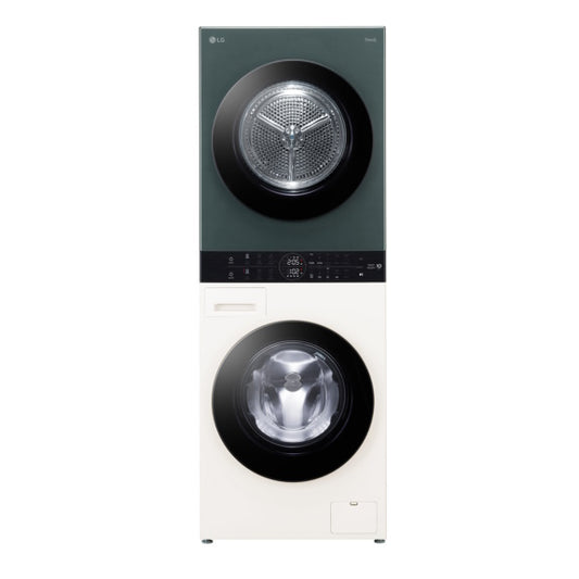 LG 12kg/9kg WashTower All-In-One Stacked Washer Dryer - White/Forest Green