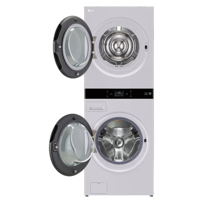 LG 19kg + 10kg Smart AI WashTower All-In-One Stacked Washer Dryer Combo - Matte Grey