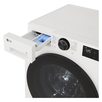 LG 9kg AI Front Load Washing Machine - White (Series 3)