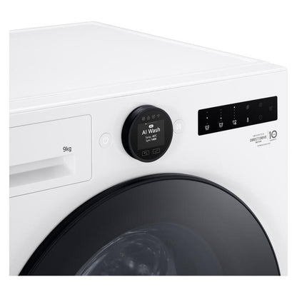 LG 9kg AI Front Load Washing Machine - White (Series 9)