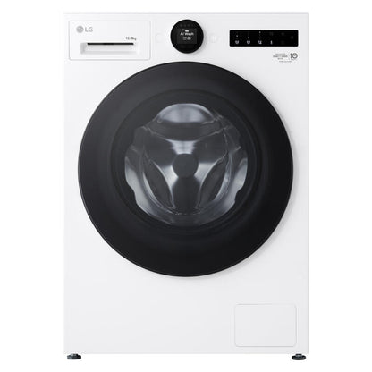 LG 12kg + 8kg Smart AI Front Load Washing Machine & Dryer Combo - White (Series 10)
