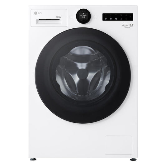 LG 12kg + 8kg Smart AI Front Load Washing Machine & Dryer Combo - White (Series 10)