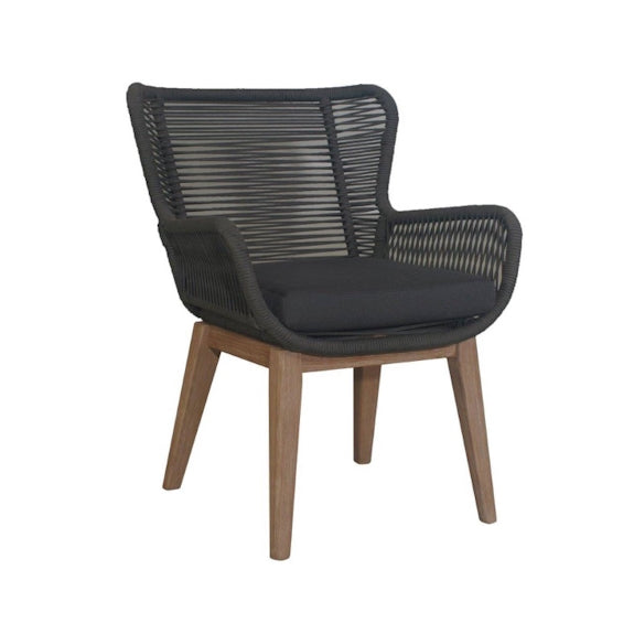 Marrakesh 3 Piece Timber Lounge Set - Natural/Black