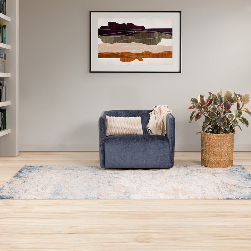 Martina Swivel Occasional Chair - Ombre Blue