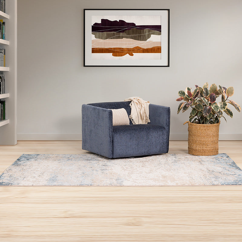 Martina Swivel Occasional Chair - Ombre Blue