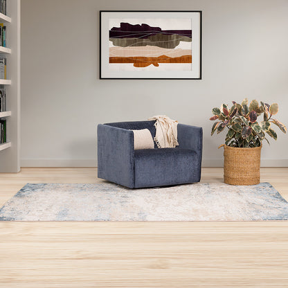 Martina Swivel Occasional Chair - Ombre Blue