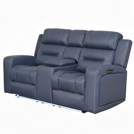 Matrix 2 Seater Electric Recliner Sofa - Azure