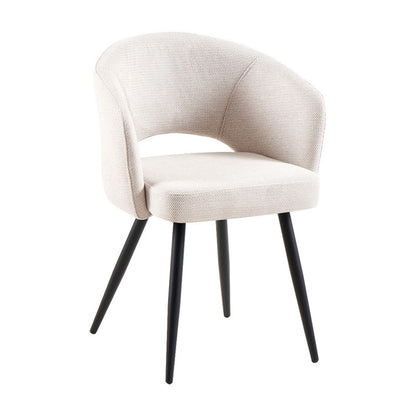Matzo Upholstered Dining Chair - Beige/Black