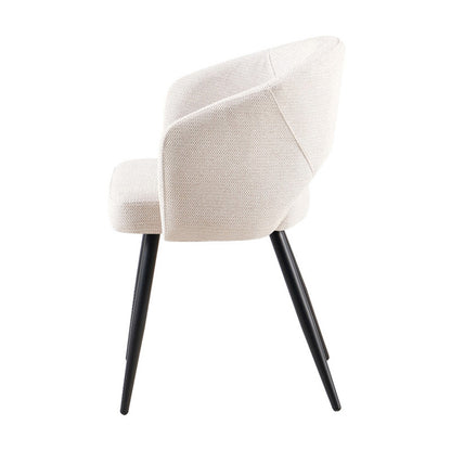 Matzo Upholstered Dining Chair - Beige/Black
