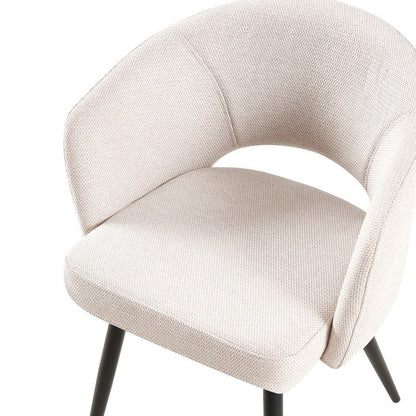 Matzo Upholstered Dining Chair - Beige/Black