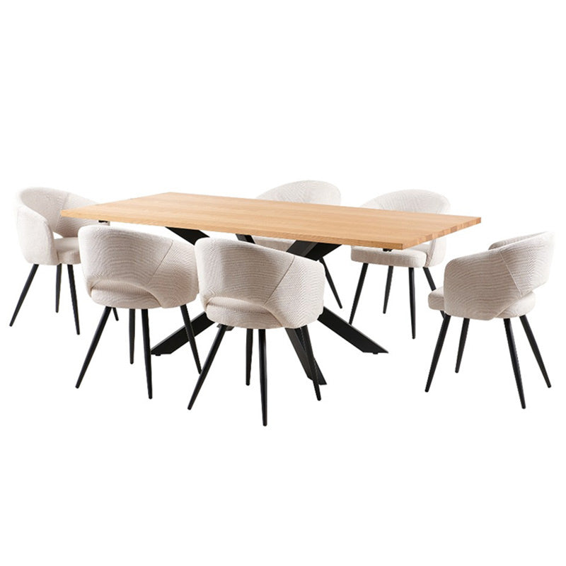 Matzo Upholstered Dining Chair - Beige/Black
