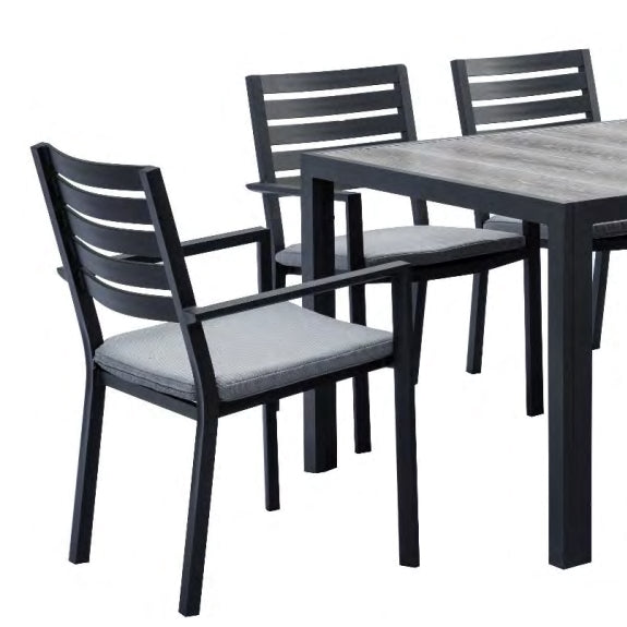 Mayfair Outdoor Dining Chair - Gunmetal